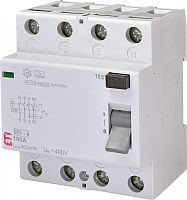 Реле дифференциальное (УЗО) 4р EFI-4 100 0,3 тип A (10kA) | код 002062154 | ETI