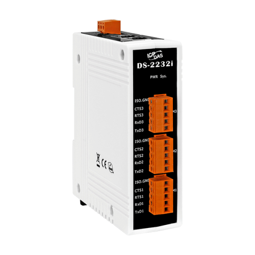 DS-2232i CR Device Server with 2-port Ethernet Switch and 3 Isolated RS-232 Ports (RoHS) | код 00-06134793 | ICP DAS