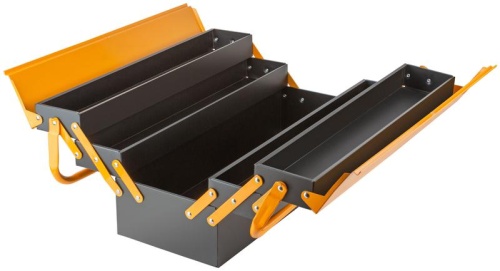 Ящик для инструмента металлический с 4-мя раздвижными отделениями 530х200х200 мм | код 65680 | FIT фото 4