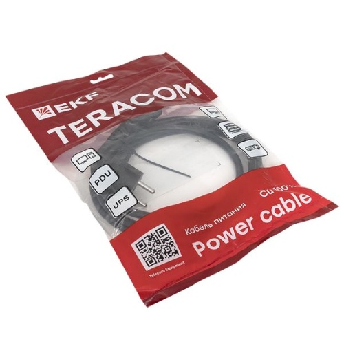 Кабель питания TERACOM для PDU IEC 60320 C13 - CEE 7/7 (Schuko) сечение 3x1.5мм2 250В 10A длина 2.0 метра | код TRC-PCA-C13-SH-2M | EKF фото 5