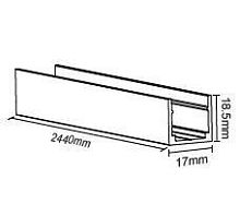 Профиль накладной для светодиод. ленты NEON 1515 17х18.5мм L2440 алюм. VARTON V4-R0-70.0001.KIT-2303