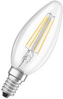 Лампа светодиодная LED 6Вт E14 CLB75 тепло-бел, Filament прозр.свеча | код 4058075217805 | LEDVANCE