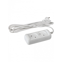 Удлинитель 2х1.5м без заземл. 6А IP20 ПВС 2х0.75 бел. | код Б0038564 | Эра