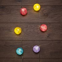 Тайские фонарики Фейерверк 1,5 м, прозрачный ПВХ, 10 LED, теплый белый, питание 2 х АА (батарейки не в комплекте) | код 303-099 | NEON-NIGHT