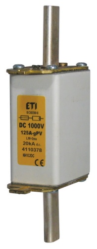 Предохранитель NH-0 gR-PV 40A 1000V DC | код 004110522 | ETI