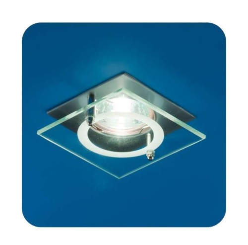 Светильник Quartz 51 4 12 MR16 квадрат. с накладным стеклом матов. хром | код. IT8190 | ИТАЛМАК