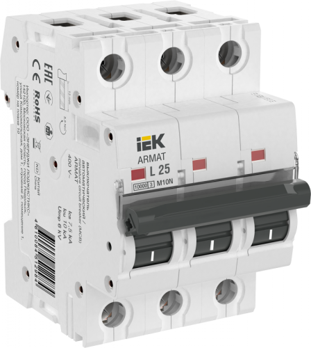 ARMAT Авт. выкл. M10N 3P L 25А IEK | код AR-M10N-3-L025 | IEK