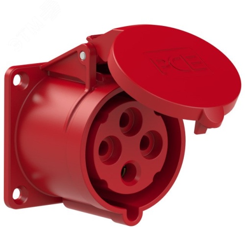 Розетка встраиваемая 32А/400V/3P+E/IP44 | код 324-6 | PCE