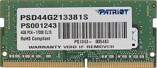 Память DDR4 4GB 2133MHz Patriot PSD44G213381S RTL PC4-17000 CL15 SO-DIMM 260-pin 1.2В single rank Ret | код 397577 | PATRIOT