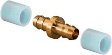 Соединитель Q&E 14 с двумя кольцами DR-латунь | код 1058659 | Uponor