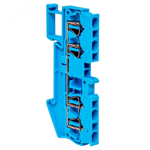 Колодка клеммная пружинная JXB-ST-2.5 31А 4 выводасиняя PROxima | код plc-jxb-st-2.5-4-blue | EKF