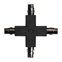 Коннектор черный X-образн. для 3Ф шинопровода 3P PTR CX-BL JazzWay | код 5063310 | JazzWay