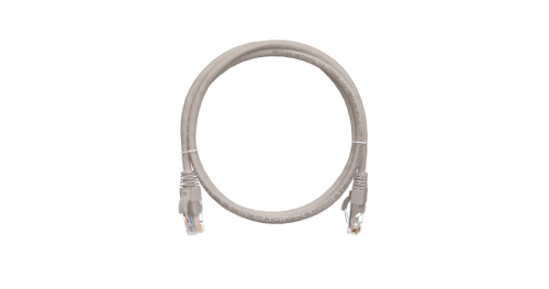 Шнур коммутационный NIKOMAX U/UTP 4 пары, Кат.5е (Класс D), 100МГц, 2хRJ45/8P8C, T568B, заливной, с защитой защелки, многожильный, BC (чистая медь), 24AWG (7х0,205мм), LSZH нг(А)-HFLTx, серый, 5м | код NMC-PC4UD55B-050-C-GY | NIKOMAX