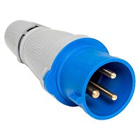 Вилка переносная 023 2Р+РЕ 32А 220В IP44 PROxima | код ps-023-32-220-PRO | EKF
