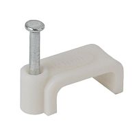 Скоба 12мм плоская пластиковая (50шт) (300/7200) | код Б0038910 | ЭРА