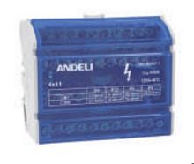 Шина N нулевая на DIN-рейку в корпусе 4х11групп (ANDELI) | код ADL16-274| ANDELI