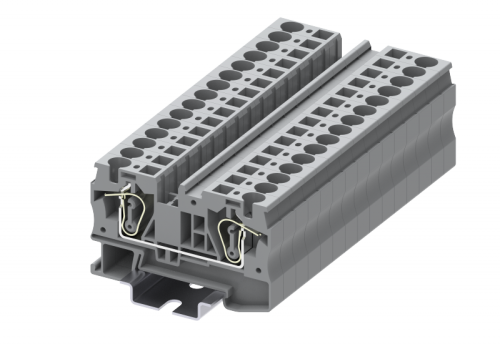 TC6-2-GY Клемма TC 1-1 проходная пружин., сеч.6мм2, сер., шт | код TC6-2-GY | SUPU
