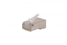 Разъем легкой оконцовки RJ45 (8P8C) под витую пару кат.5E экранир. 50 µ"/ 50микродюйм PLEZ-8P8C-U-C5-SH-100 универс. (для ож и мж кабеля) (уп.100шт) | код 403342 | Hyperline