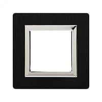 Рамка из алюминия, ''Avanti'', черная, 2 модуля | код 4402832 | DKC