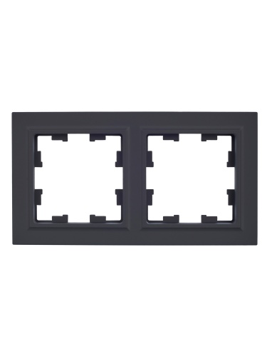 BRITE Рамка 2-местная РУ-2-БрГ графит | код BR-M22-K53 | IEK фото 7