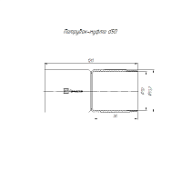 Патрубок-муфта d50мм оранж. Промрукав PR13.02468