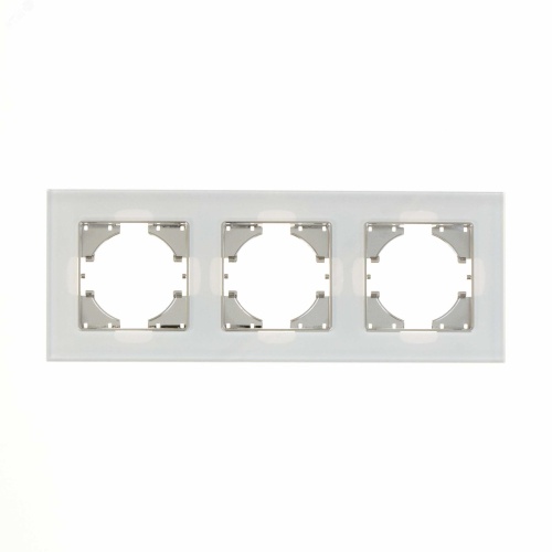 Рамка 3-местная стекло бел. | код С1130-030 | GUSI