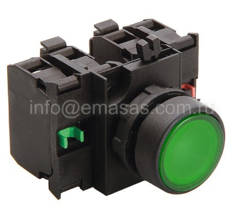 Кнопка нажимная круглая желтая CP305DY (2НО+2НЗ) | код CP305DY | EMAS