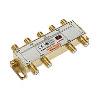 ДЕЛИТЕЛЬ ТВ х 8 + 9шт. F BOX 5-1000 МГц GOLD REXANT | код 05-6105-1 | REXANT