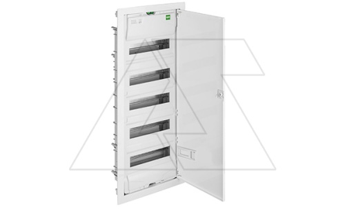 Щит встраив. MSF 5x12M (60M), N/PE 2x(2x25+20x16mm2+19x10mm2), мет. дверь, белый RAL9016, 853x358x97mm, IP30 | код 2005-00 | Elektro-plast Nasielsk