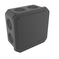 Коробка ответвительная с 8+2 кабельными вводами д.25/20 мм, IP55, 100х100х50 мм,черный | код 53800B | DKC