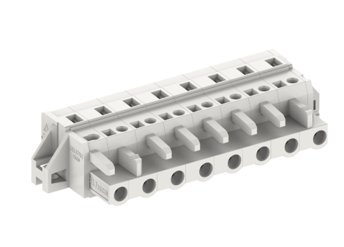 475620/010 Розетка каб., MCS, с крепеж.фланцем, горизонт.,шаг 7.5мм, 20 конт., сер., шт | код 475620/010 | SUPU