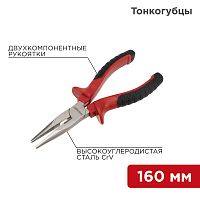 Тонкогубцы REXANT 160 мм никелированные, двухкомпонентные рукоятки | код 12-4617 | REXANT