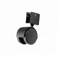 Колесо мебельное поворотное для ДСП 16мм П-образ. крепление d40 без тормоза пластик черн. (уп.1шт) Tech-Krep/Zitar 151219