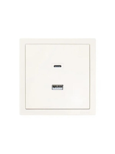 ZIMA Розетка TC+ USB разъем слоновая кость LEZARD | код 704-9088-192TC | LEZARD фото 3