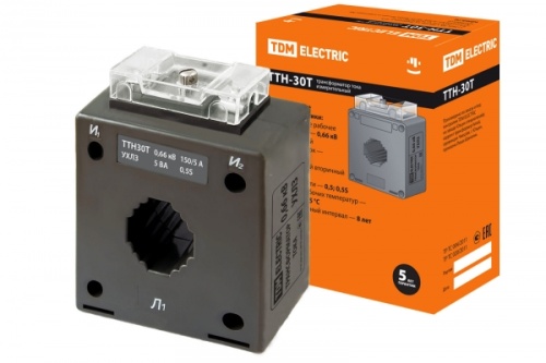 Трансформатор тока измерительный ТТН 40/500/5- 5VA/0,5-Р TDM | код SQ1101-1095 | TDM