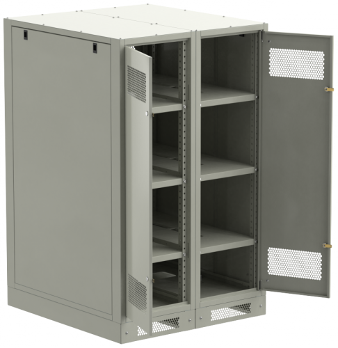 ITK LINEA B Шкаф (пустой) 1450х900мм дверь двуст. мет. сер. | код LB35-14H99-2M | ITK by IEK