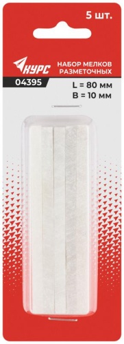 Мелки разметочные (тальк), набор 5 шт, 10х80 мм | код 4395 | КУРС фото 3