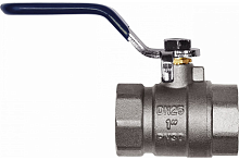 Кран шаровый латунный никелированный 11б27п1 ДУ 25 (1') НР/НР рычаг | код LD 47.305.25 | LD Pride