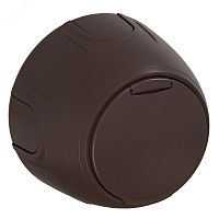 Розетка с крышкой, с заземлением Rotondo, винтовые контакты, цвет коричневый | код 7700948 | OneKeyElectro