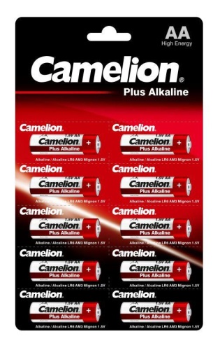 Элемент питания алкалиновый AA/LR6 1.5В Plus Alkaline LR6-BP1х10P (блист.10шт) Camelion 14135 фото 3 Элемент питания алкалиновый AA/LR6 1.5В Plus Alkaline LR6-BP1х10P (блист.10шт) Camelion 14135 фото 3