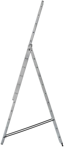 Лестница трехсекционная 3х11 H=316/539/759см 16.61кг усиленная алюм. FIT 65437 фото 2