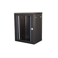 Шкаф телекоммуникационный настен. 19дюйм 15U 769х600х450мм дверь стекло черн. Datarex DR-634001
