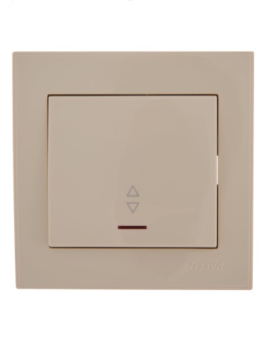 Выключатель RAIN проходной с подсветкой крем | код 703-0303-114 | Lezard Выключатель RAIN проходной с подсветкой крем | код 703-0303-114 | Lezard