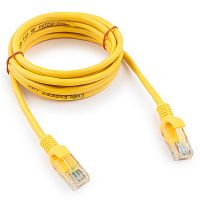 Патч-корд UTP Cablexpert PP12-2M/Y кат.5e, 2м, литой, многожильный (жёлтый) | код PP12-2M/Y | Cablexpert