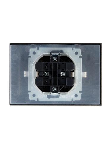 BRITE Розетка 2-местная с заземлением с защитными шторками и крышкой 16А в сборе IP44 РСбш12-3-44-БрШ шампань | код BR-R26-16-44-K37-F | IEK фото 6