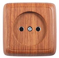 Розетка наружная с изоляционной пластиной дуб | код РА16-103-05 | HEGEL