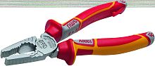 Пассатижи диэлектрические CombiMax 1000В VDE 165 мм, покрытие Crom, рукоятки SoftGripp 3K | код 109-49-VDE-165 | NWS