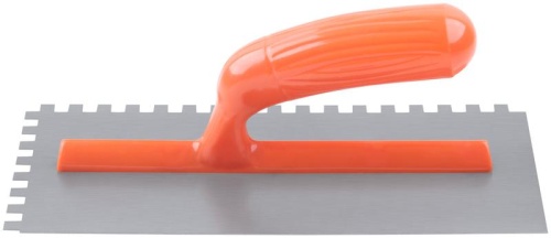 Гладилка стальная с пластиковой ручкой, 280х130 мм зубчатая, зуб 8х8 мм | код 5138 | FIT фото 4