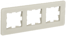 BRITE Рамка 3-мест. РУ-3-2-Бр стекло песчаный RE IEK | код BR-M32-G-41-K98 | IEK
