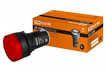 Лампа AD-22DS(LED)матрица d22мм красный 24В AC/DC TDM | код SQ0702-0006 | TDM